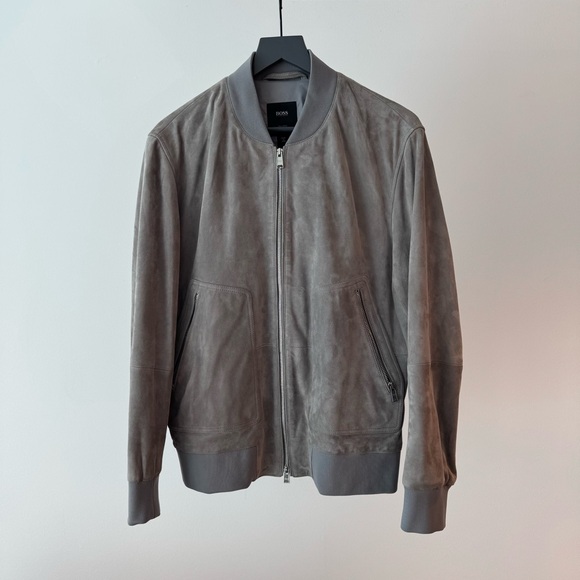 Boss by Hugo Boss Suede Bomber Jacket